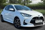 2023 Toyota Yaris Hatchback 1.5 Hybrid Design 5dr CVT in White at Listers Toyota Lincoln