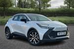 2023 Toyota C-HR Hatchback 1.8 Hybrid Design 5dr CVT (Pan Roof) in White at Listers Toyota Stratford-upon-Avon