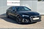 2021 Audi A5 Sportback 40 TFSI 204 S Line 5dr S Tronic in Mythos Black Metallic at Stratford Audi