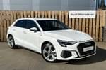 2024 Audi A3 Sportback 40 TFSI e S Line 5dr S Tronic in Ibis White at Worcester Audi