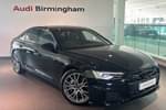 2024 Audi A6 Saloon 50 TFSI e 17.9kWh Quattro Black Edition 4dr S Tron in Mythos Black, metallic at Birmingham Audi