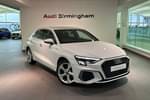 2024 Audi A3 Sportback 40 TFSI e S Line 5dr S Tronic in Glacier White Metallic at Birmingham Audi