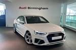 2022 Audi A4 Saloon 35 TFSI S Line 4dr S Tronic in Ibis White at Birmingham Audi