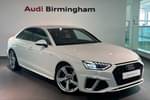 2021 Audi A4 Saloon 35 TFSI S Line 4dr S Tronic in Ibis White at Birmingham Audi