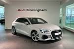 2021 Audi A3 Sportback 30 TFSI S Line 5dr in Glacier White Metallic at Birmingham Audi