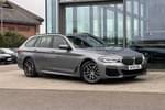 BMW 5 Series 530e M Sport Touring in Skyscraper Grey metallic at Listers King's Lynn (BMW)