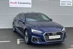 2021 Audi A5 Sportback 45 TFSI 265 Quattro S Line 5dr S Tronic in Navarra Blue Metallic at Coventry Audi