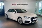 2021 Audi A4 Saloon 35 TFSI Technik 4dr S Tronic in Ibis White at Birmingham Audi