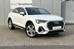 2022 Audi Q3 Sportback 35 TFSI S Line 5dr S Tronic in Ibis white, solid at Stratford Audi