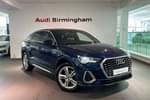 2021 Audi Q3 Sportback 35 TFSI S Line 5dr in Navarra Blue Metallic at Birmingham Audi