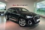 2024 Audi Q3 Diesel Sportback 35 TDI S Line 5dr S Tronic (Leather) in Mythos black, metallic at Birmingham Audi