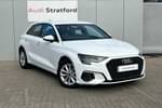 2023 Audi A3 Sportback 30 TFSI Technik 5dr in Ibis white, solid at Stratford Audi