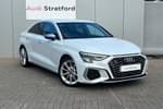 2023 Audi A3 Saloon S3 TFSI Quattro 4dr S Tronic in Glacier white, metallic at Stratford Audi