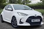 2023 Toyota Yaris Hatchback 1.5 Hybrid Design 5dr CVT in White at Listers Toyota Nuneaton