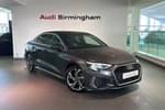 2022 Audi A3 Saloon 30 TFSI S Line 4dr S Tronic in Daytona Grey Pearlescent at Birmingham Audi