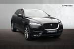 2019 Jaguar F-PACE Estate 2.0 Portfolio 5dr Auto AWD in Santorini Black at Listers Land Rover Droitwich