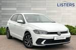 2022 Volkswagen Polo Hatchback 1.0 TSI Life 5dr in Pure White at Listers Volkswagen Loughborough