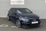 2018 Audi A3 Sportback Special Editions 1.5 TFSI Black Edition 5dr in Cosmos Blue, metallic at Coventry Audi