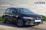 2022 Volkswagen Polo Hatchback 1.0 TSI Life 5dr in Deep black at Listers Volkswagen Stratford-upon-Avon