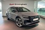 2024 Audi Q4 e-tron Estate 210kW 45 Quattro 82kWh Black Edition 5dr Auto in Pebble grey, solid at Birmingham Audi