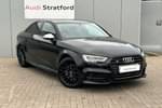 2019 Audi A3 Saloon S3 TFSI 300 Quattro Black Edition 4dr S Tronic in Myth Black Metallic at Stratford Audi