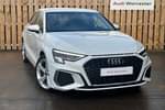 2022 Audi A3 Sportback 35 TFSI S Line 5dr in Glacier white, metallic at Worcester Audi