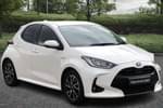 2023 Toyota Yaris Hatchback 1.5 Hybrid Design 5dr CVT in White at Listers Toyota Cheltenham