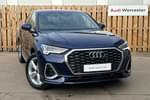 2024 Audi Q3 Sportback 35 TFSI S Line 5dr S Tronic (Leather) in Navarra Blue Metallic at Worcester Audi