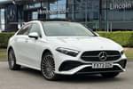 2023 Mercedes-Benz A Class Saloon A250e AMG Line Premium Plus 4dr Auto in digital white at Mercedes-Benz of Lincoln