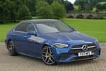 2022 Mercedes-Benz C Class Saloon C300 AMG Line Premium Plus 4dr 9G-Tronic in Spectral blue metallic at Mercedes-Benz of Boston