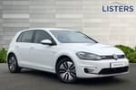 2019 Volkswagen Golf Electric Hatchback 99kW e-Golf 35kWh 5dr Auto in Pure white at Listers Volkswagen Stratford-upon-Avon