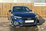 2021 Audi A3 Saloon 35 TFSI S Line 4dr S Tronic in Navarra Blue Metallic at Worcester Audi