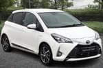 2021 Toyota Yaris Hatchback 1.5 Hybrid Y20 5dr CVT (Bi-tone) in White at Listers Toyota Cheltenham