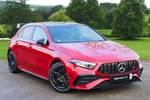 2023 Mercedes-Benz A Class AMG Hatchback A35 4Matic Premium Plus 5dr Auto in MANUFAKTUR Patagonia red at Mercedes-Benz of Grimsby