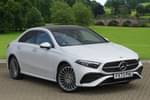 2023 Mercedes-Benz A Class Saloon A250e AMG Line Premium Plus 4dr Auto in digital white at Mercedes-Benz of Boston