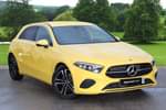 2024 Mercedes-Benz A Class Hatchback A180 Sport Executive 5dr Auto in sun yellow at Mercedes-Benz of Grimsby