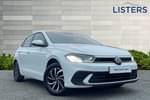 2022 Volkswagen Polo Hatchback 1.0 Life 5dr in Pure White at Listers Volkswagen Loughborough