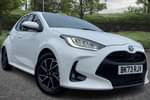 2023 Toyota Yaris Hatchback 1.5 Hybrid Design 5dr CVT in White at Listers Toyota Coventry