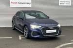 2021 Audi A3 Diesel Sportback 30 TDI S Line 5dr S Tronic in Navarra Blue Metallic at Coventry Audi