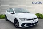 2022 Volkswagen Polo Hatchback 1.0 TSI Life 5dr in Pure white at Listers Volkswagen Nuneaton