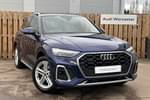 2021 Audi Q5 Estate 45 TFSI Quattro S Line 5dr S Tronic in Navarra Blue Metallic at Worcester Audi