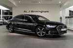 2018 Audi A8 Diesel Saloon L 50 TDI Quattro 4dr Tiptronic in Myth Black Metallic at Birmingham Audi