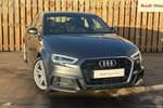 2018 Audi A3 Diesel Saloon 2.0 TDI 184 Quattro S Line 4dr S Tronic (7 Speed) in Daytona Grey Pearlescent at Worcester Audi