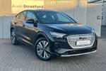 2024 Audi Q4 e-tron Sportback 210kW 45 82kWh Sport 5dr Auto (Leather) in Mythos black, metallic at Stratford Audi