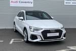 2024 Audi A3 Sportback 40 TFSI e S Line 5dr S Tronic in Ibis White at Coventry Audi