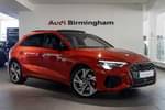 2023 Audi A3 Sportback S3 TFSI Black Edition Quattro 5dr S Tronic in Tango Red Metallic at Birmingham Audi