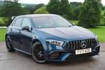 2022 Mercedes-Benz A Class AMG Hatchback A45 S 4Matic+ Plus 5dr Auto in denim blue metallic at Mercedes-Benz of Grimsby