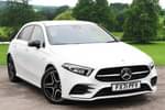 2022 Mercedes-Benz A Class Hatchback Special Editions A180 AMG Line Executive Edition 5dr Auto in digital white metallic at Mercedes-Benz of Grimsby