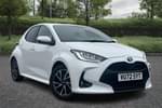 2022 Toyota Yaris Hatchback 1.5 Hybrid Design 5dr CVT in White at Listers Toyota Stratford-upon-Avon