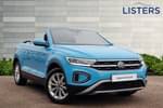 2022 Volkswagen T-Roc Cabriolet 1.0 TSI Style 2dr in Teal Blue at Listers Volkswagen Loughborough